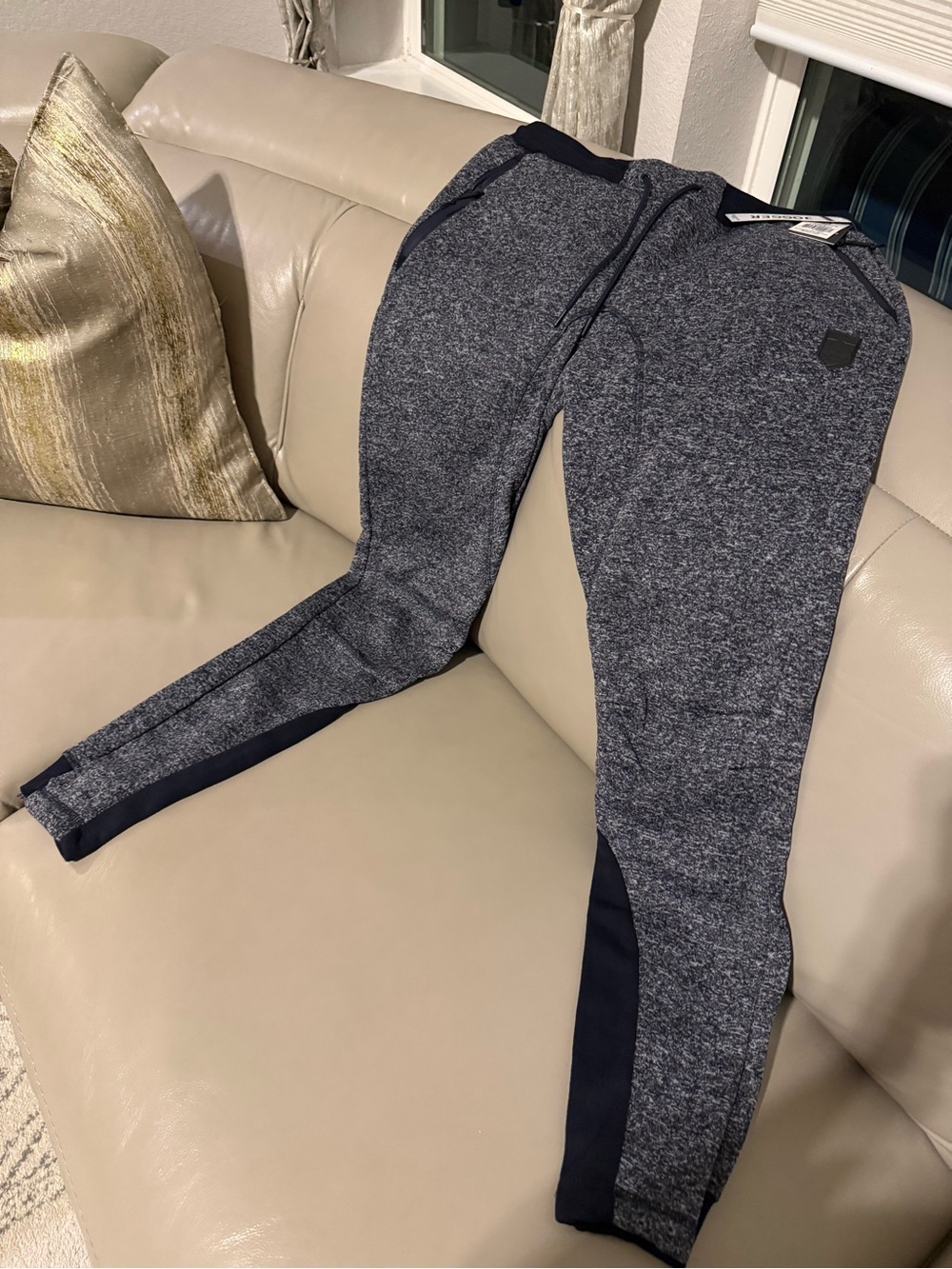 South Pole Boys Navy Heathered Jogger Sweatpants